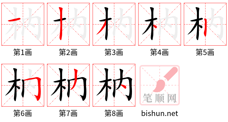 枘 笔顺规范