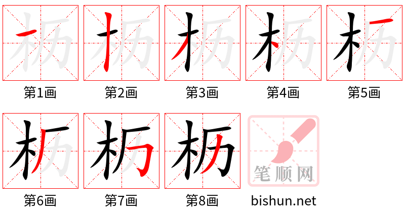 枥 笔顺规范