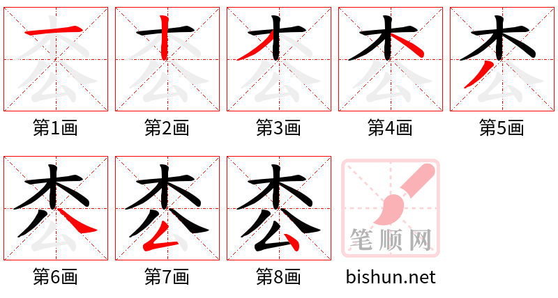 枩 笔顺规范