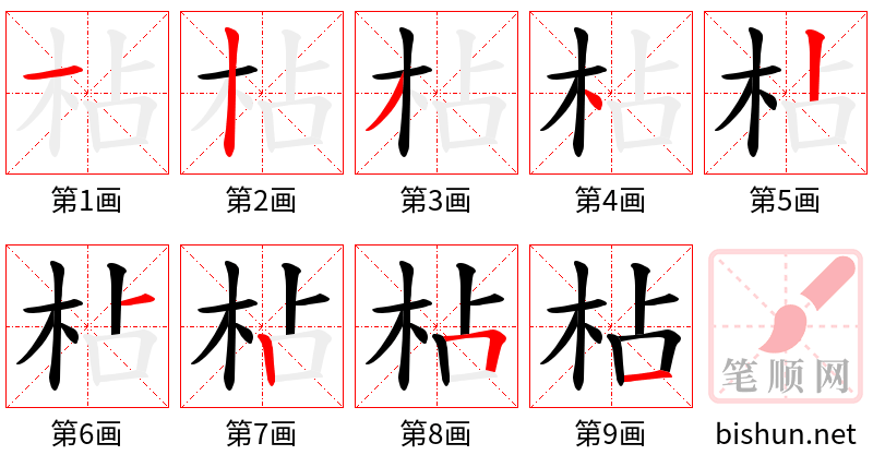 枮 笔顺规范