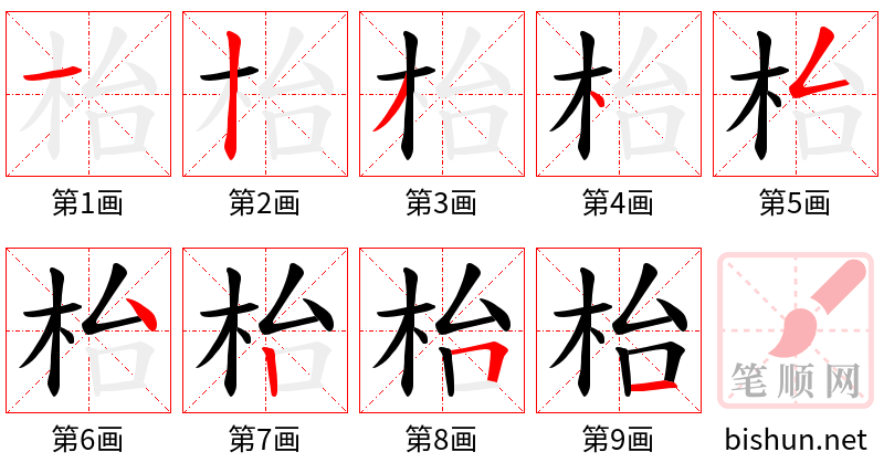 枱 笔顺规范