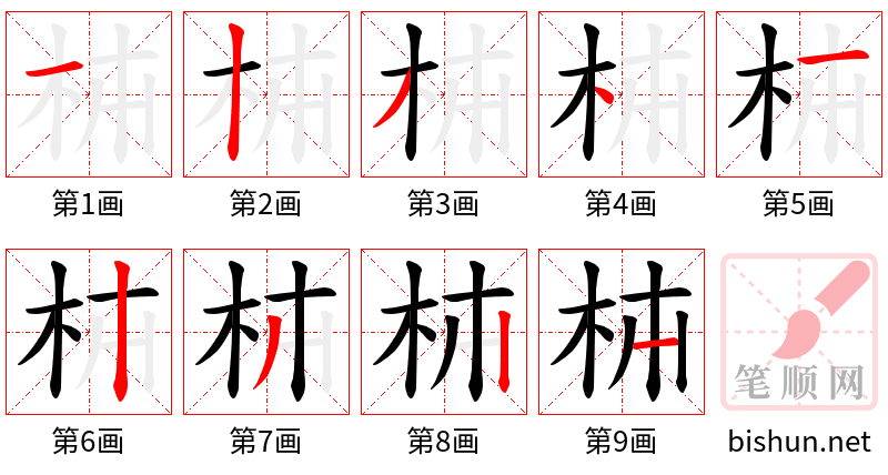 枾 笔顺规范