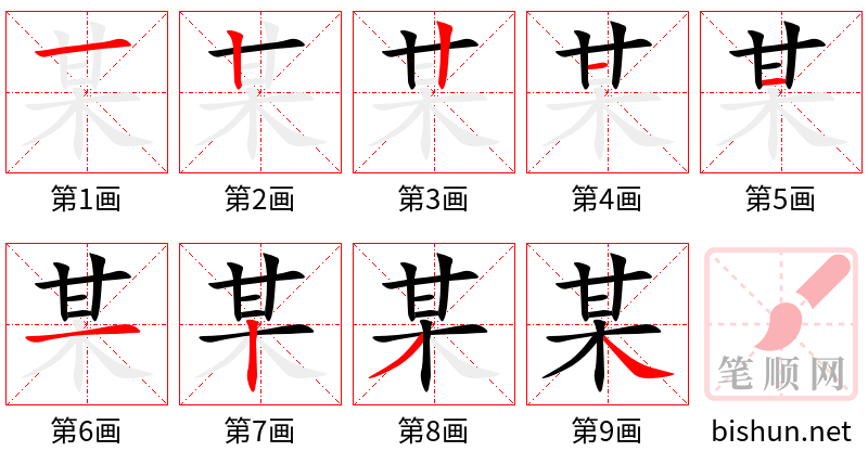 某 笔顺规范