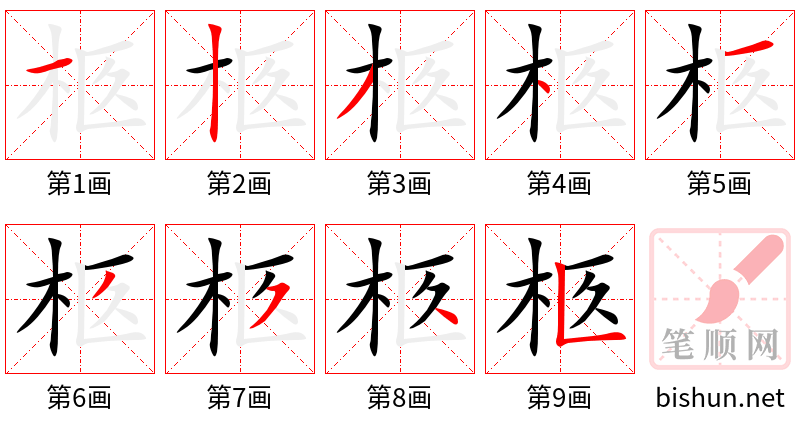 柩 笔顺规范