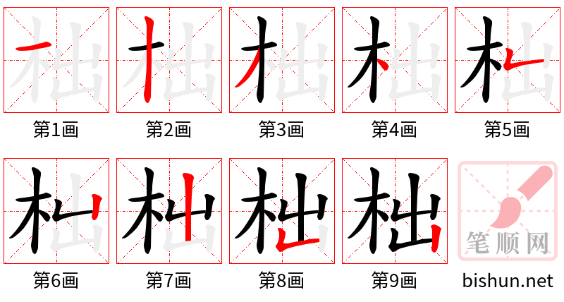 柮 笔顺规范