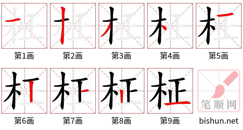 柾 笔顺规范