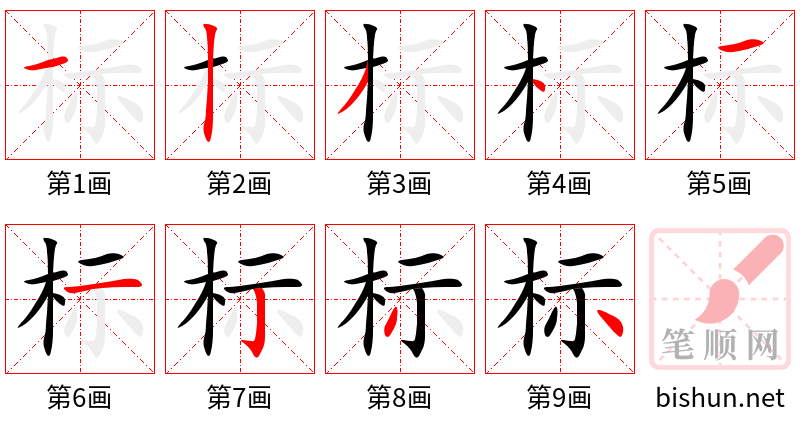 标 笔顺规范