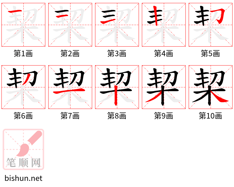 栔 笔顺规范