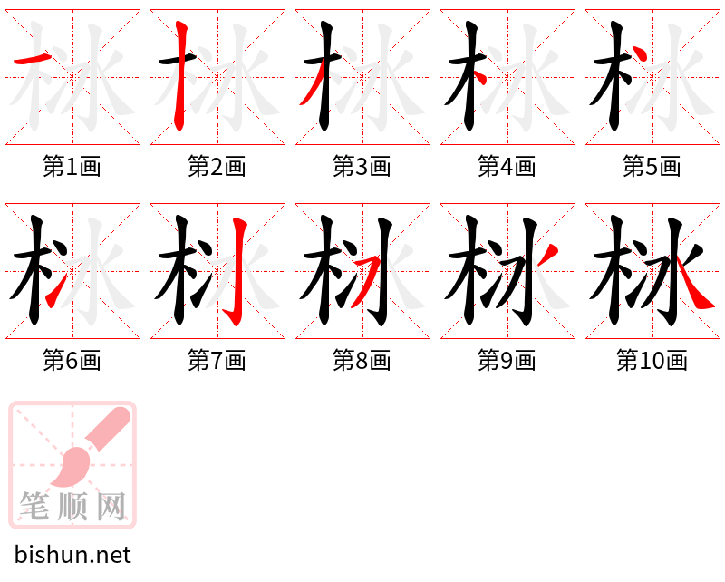 栤 笔顺规范