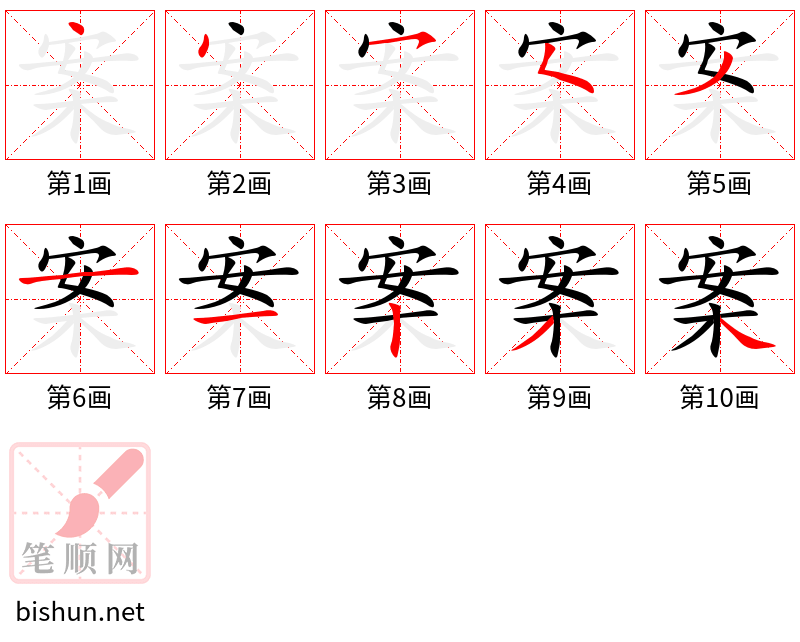 案 笔顺规范