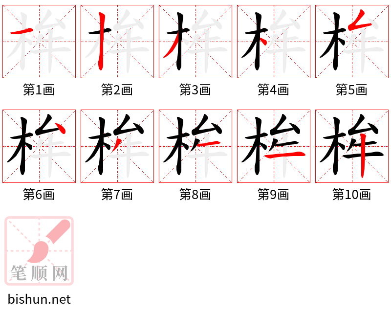 桙 笔顺规范