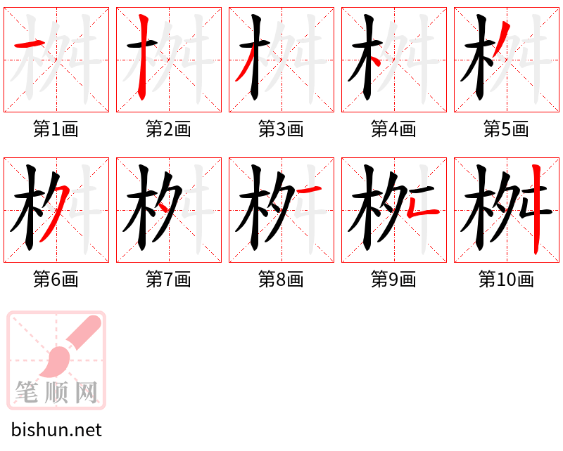 桝 笔顺规范