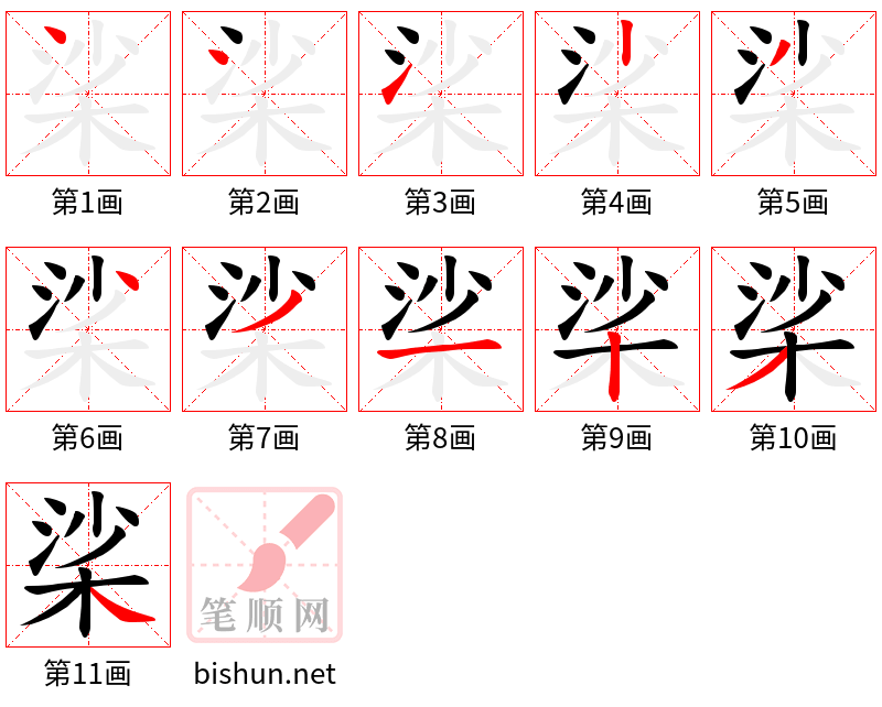 桬 笔顺规范