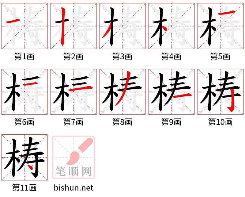 梼 笔顺规范