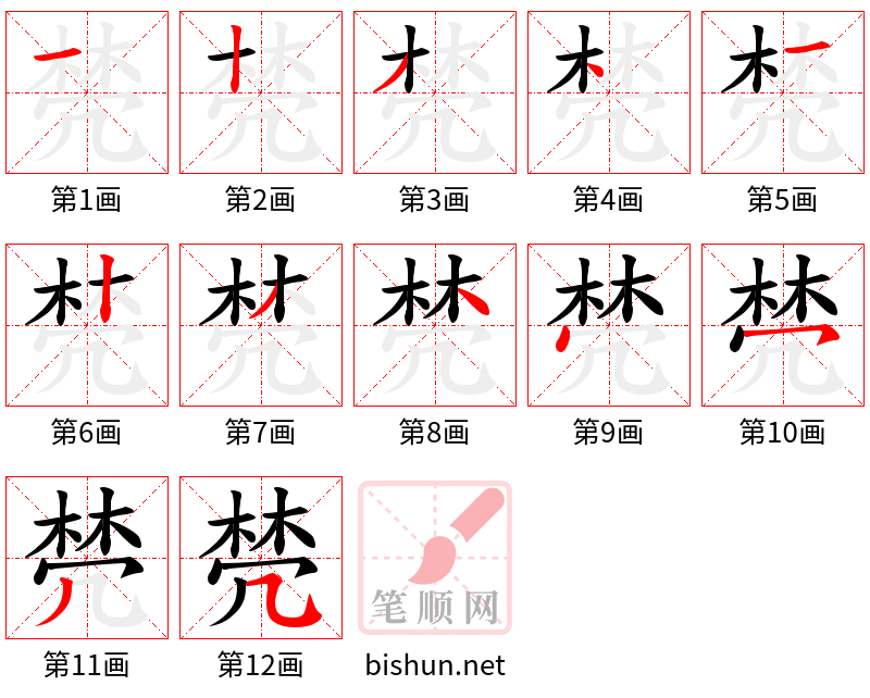 棾 笔顺规范