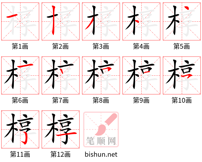 椁 笔顺规范