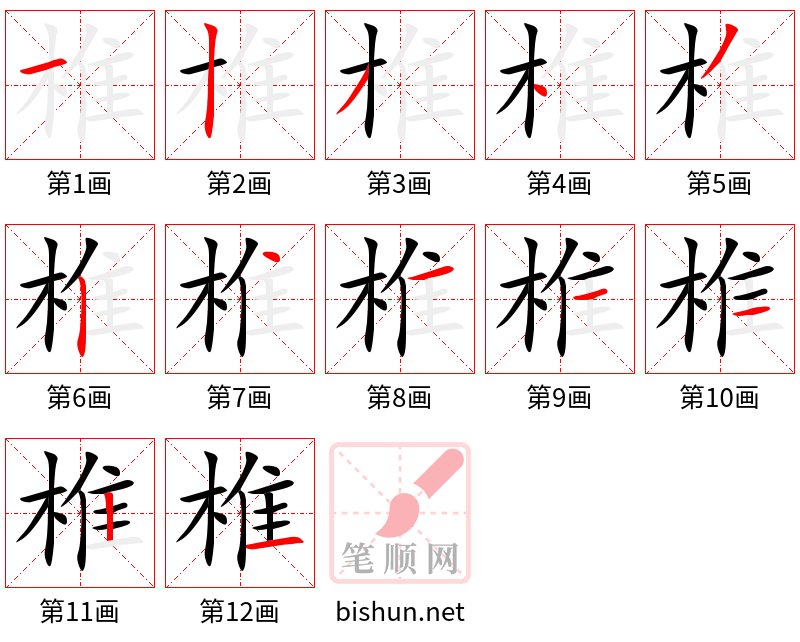 椎 笔顺规范