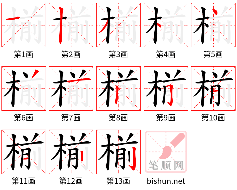 椾 笔顺规范