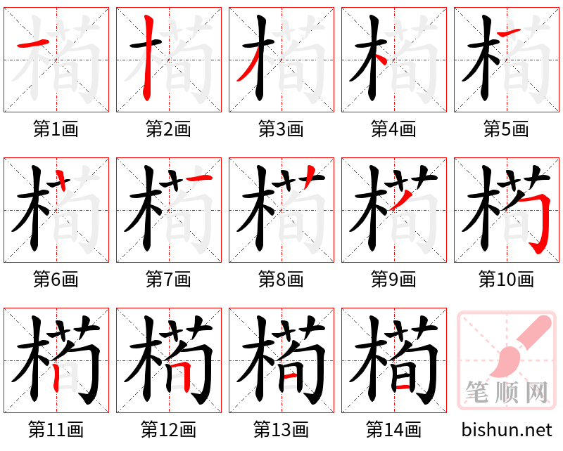 槆 笔顺规范