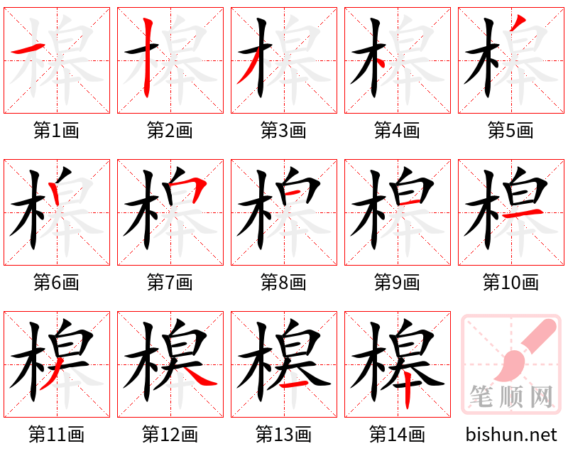 槔 笔顺规范