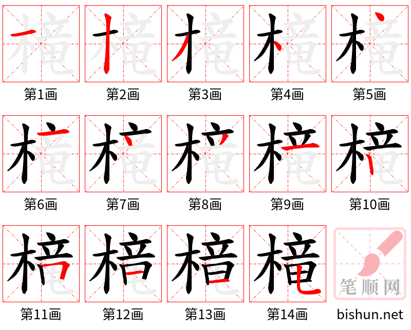 槞 笔顺规范