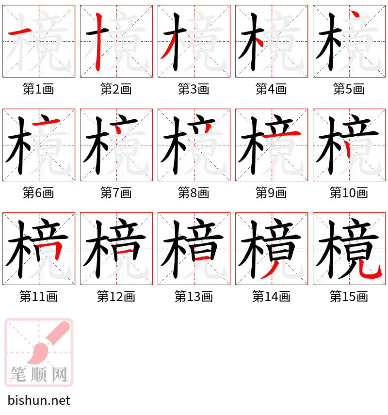 樈 笔顺规范