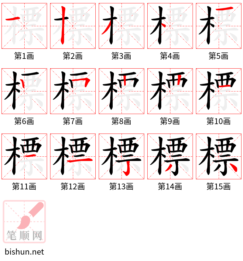 標 笔顺规范