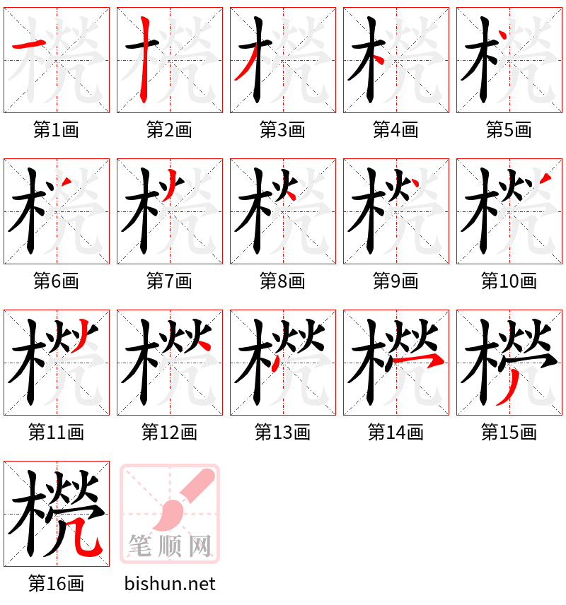 橩 笔顺规范