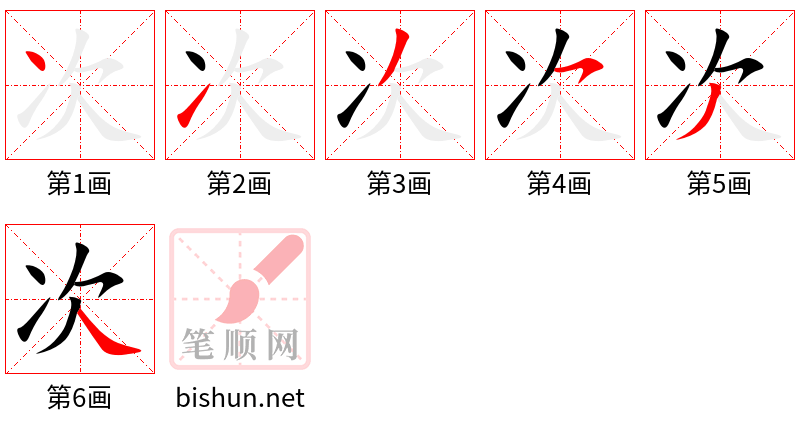 次 笔顺规范