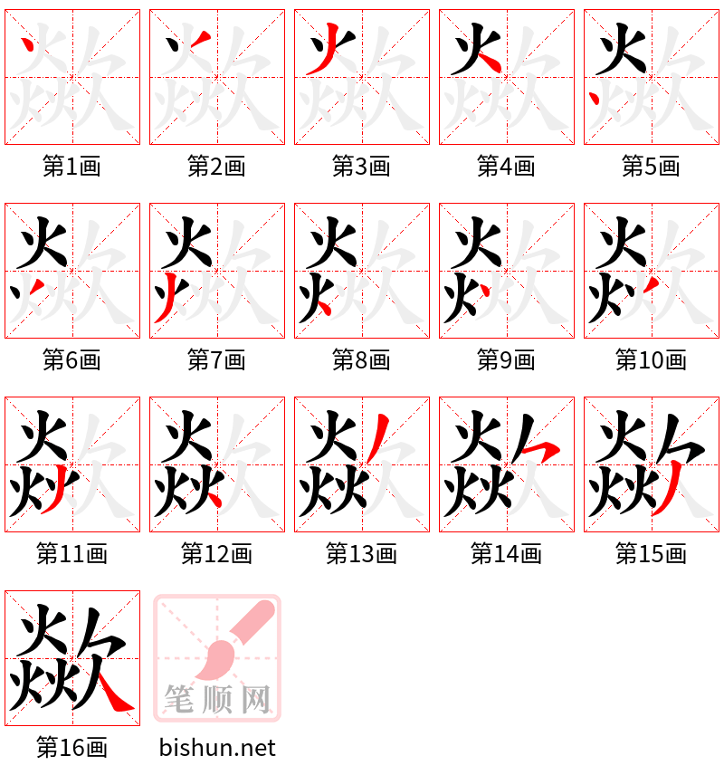 歘 笔顺规范