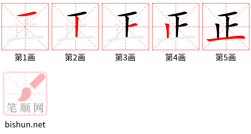 正 笔顺规范