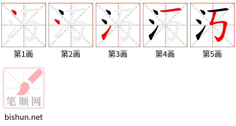 汅 笔顺规范