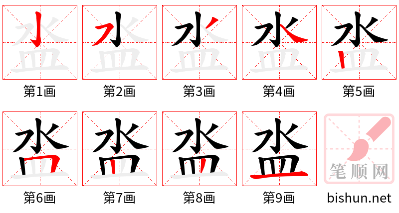 泴 笔顺规范