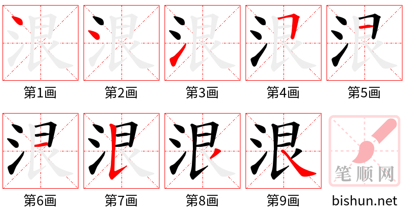 泿 笔顺规范