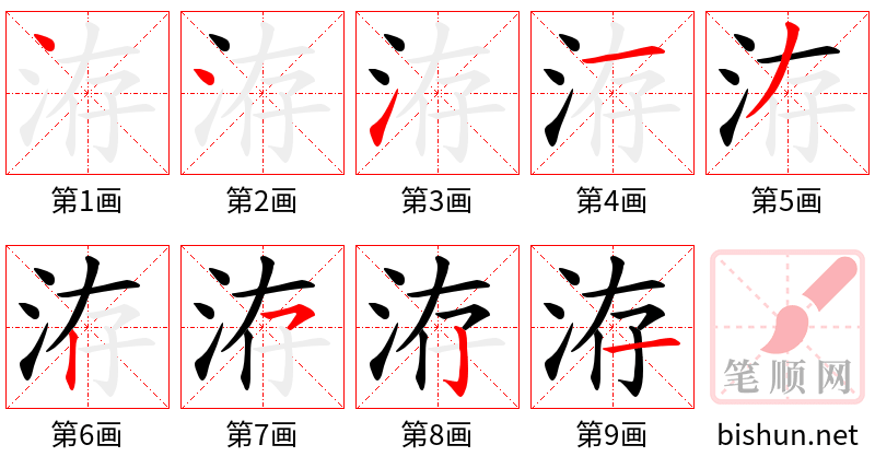 洊 笔顺规范