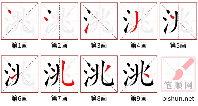 洮 笔顺规范