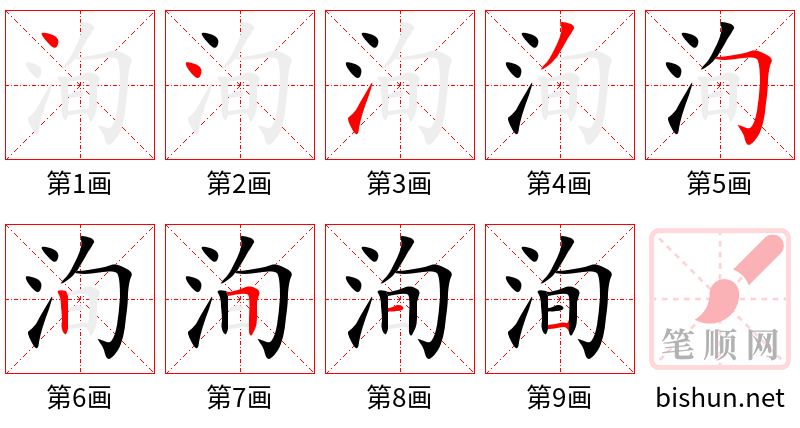 洵 笔顺规范