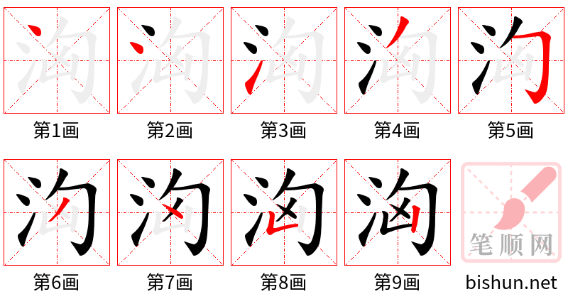 洶 笔顺规范