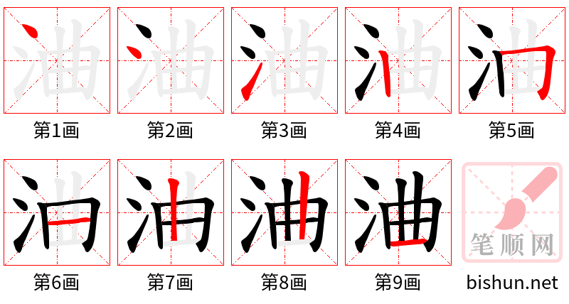 浀 笔顺规范