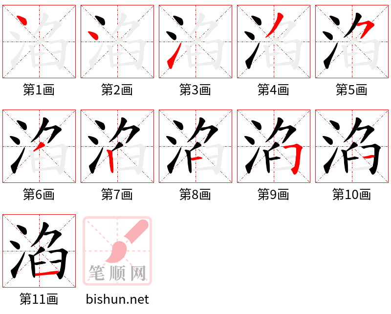 淊 笔顺规范