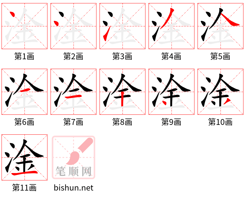 淦 笔顺规范