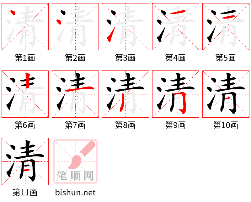 清 笔顺规范