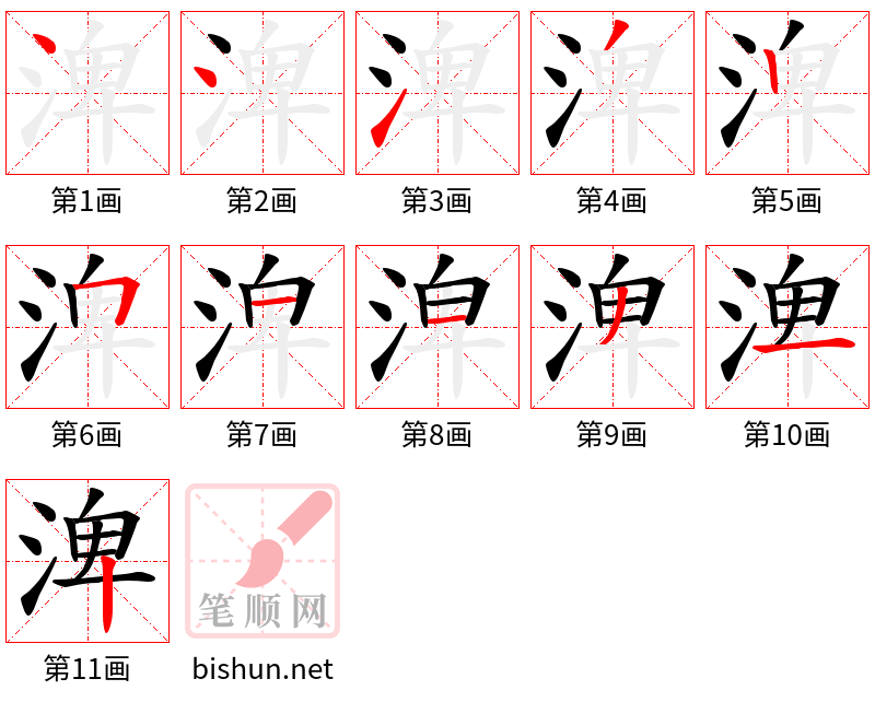 渒 笔顺规范