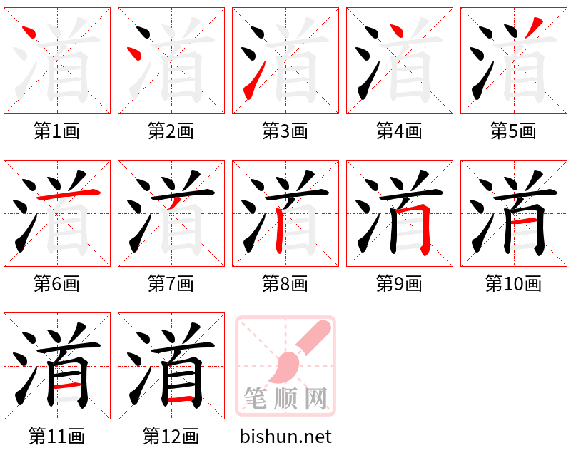 渞 笔顺规范