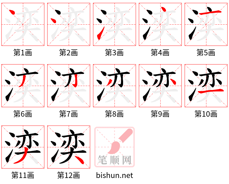 湙 笔顺规范