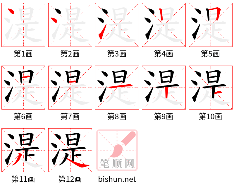 湜 笔顺规范