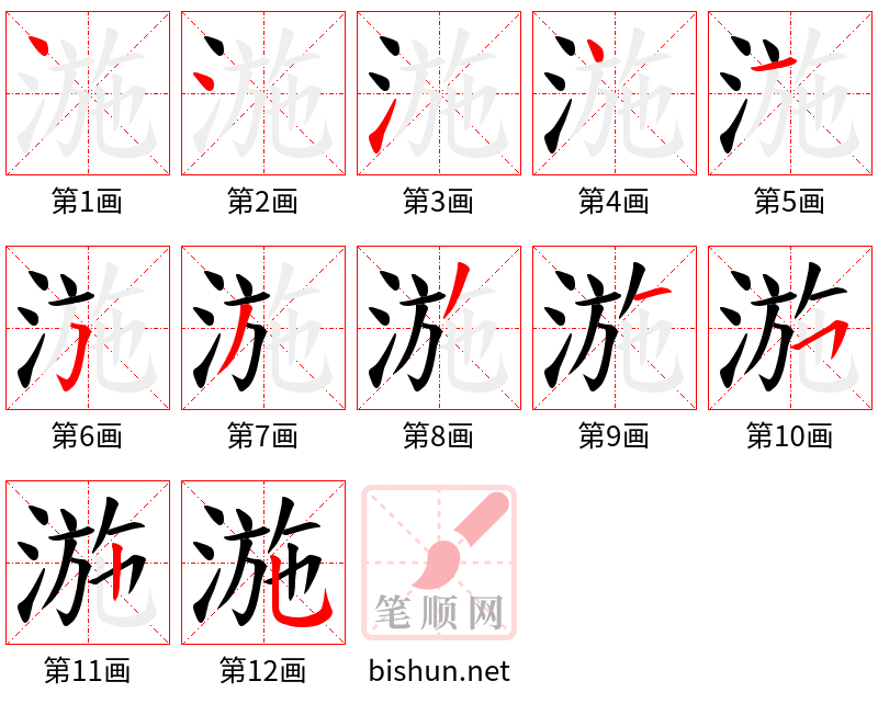 湤 笔顺规范