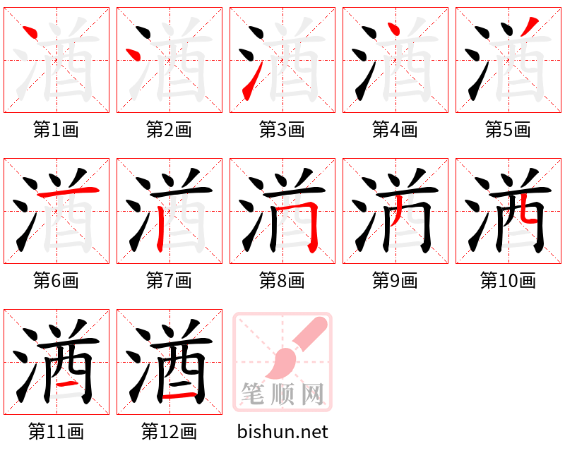 湭 笔顺规范