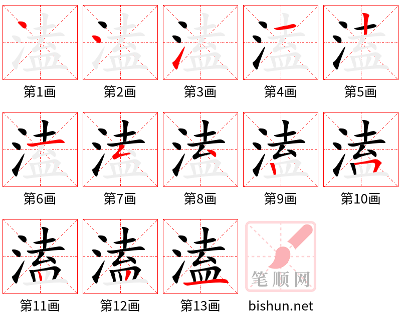 溘 笔顺规范