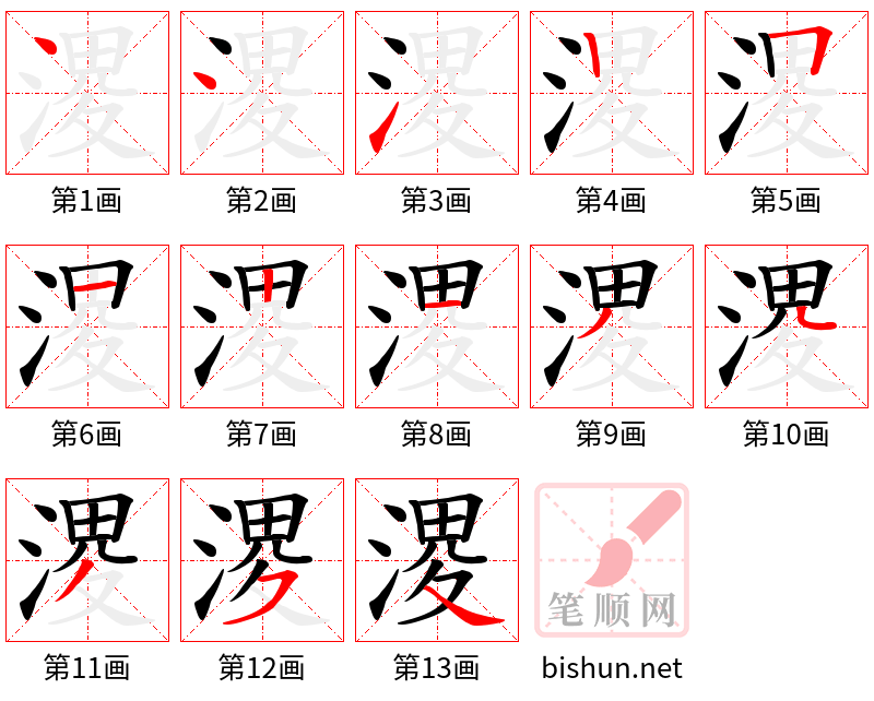 溭 笔顺规范